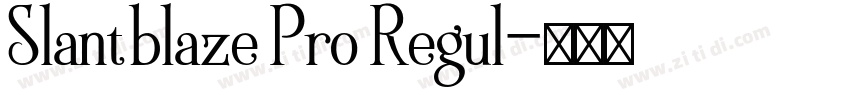 Slantblaze Pro Regul字体转换